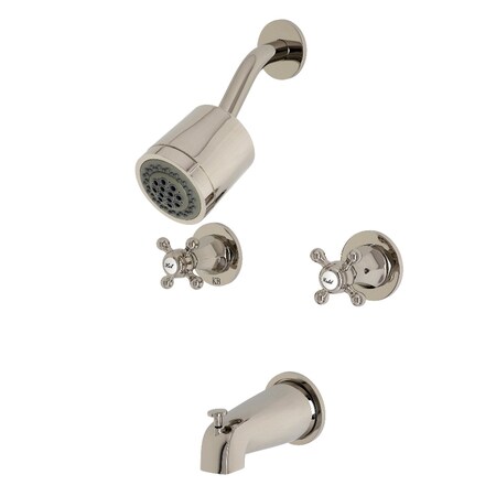 Kingston Brass KBX8146BX Two-Handle Tub and Shower Faucet, Polished Nickel KBX8146BX